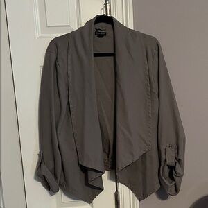 New directions Women's Gray Open Front Jacket